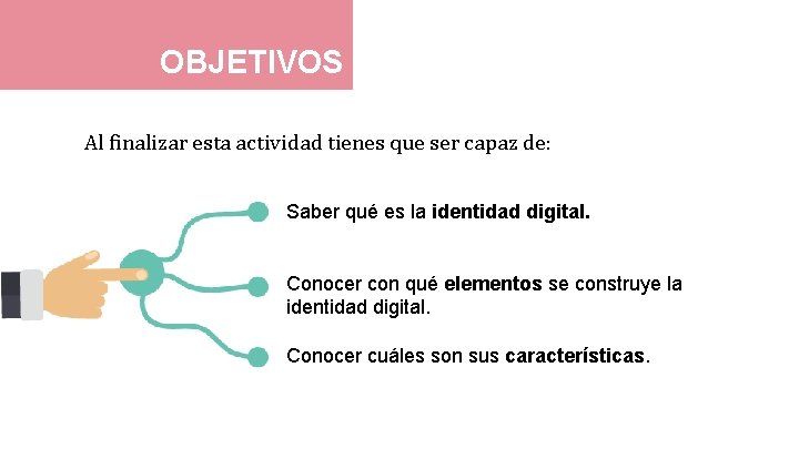 OBJETIVOS Al finalizar esta actividad tienes que ser capaz de: Saber qué es la