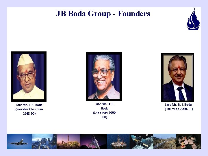 JB Boda Group - Founders Late Mr. J. B. Boda (Founder Chairman 1943 -90)