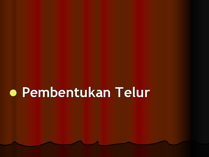 l Pembentukan Telur 