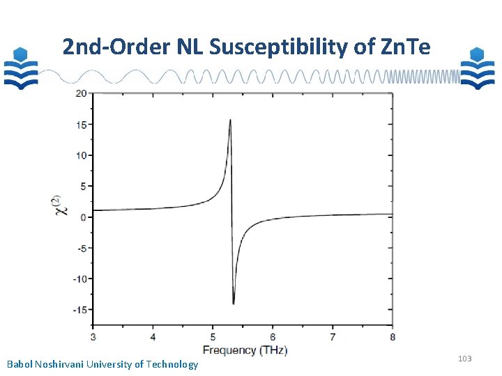 2 nd-Order NL Susceptibility of Zn. Te Babol Noshirvani University of Technology 103 