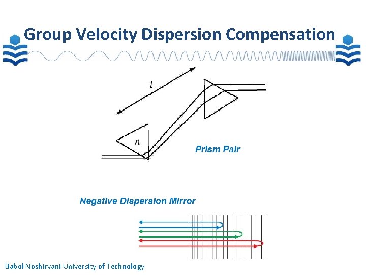 Group Velocity Dispersion Compensation Babol Noshirvani University of Technology 