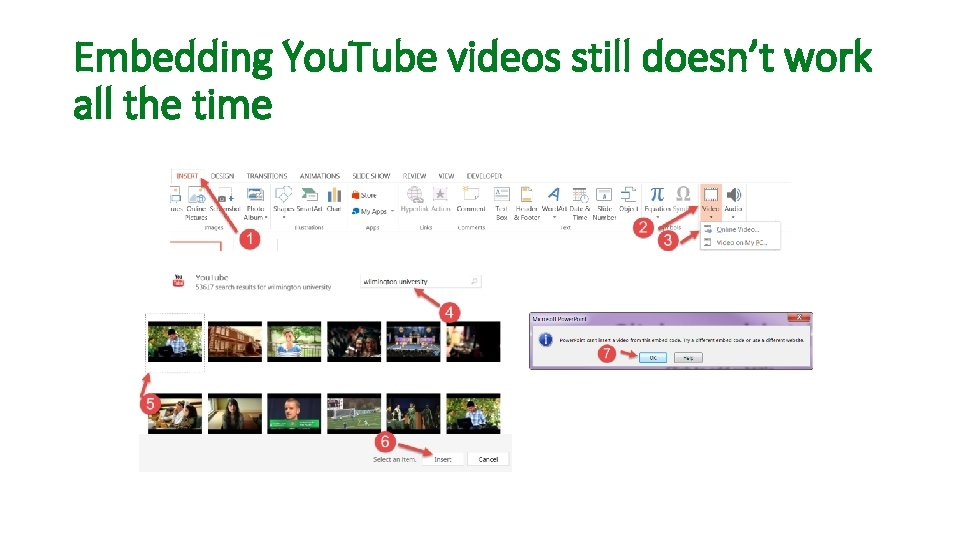 Embedding You. Tube videos still doesn’t work all the time 