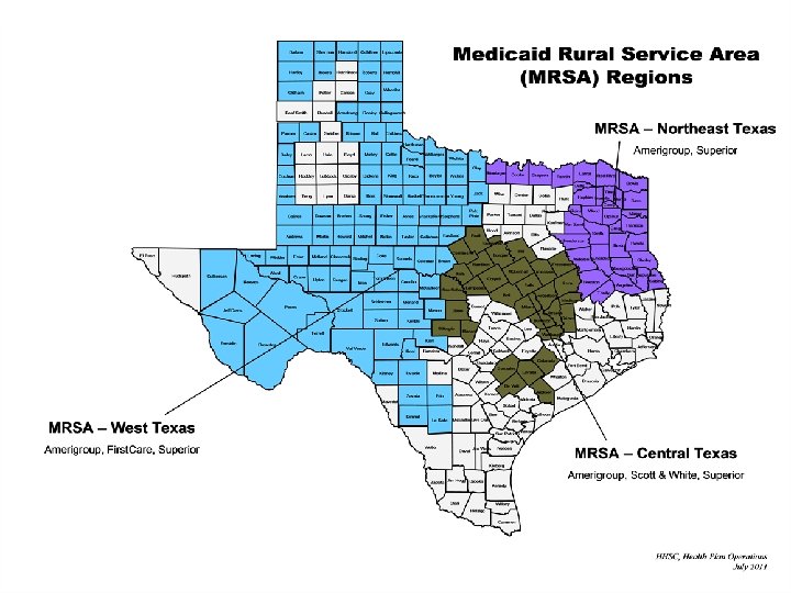 STAR+PLUS Managed Care Service Areas 5 