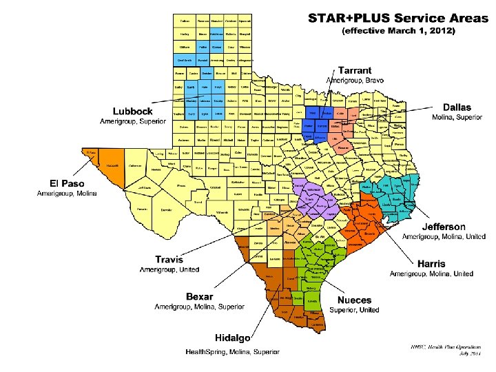 STAR+PLUS Managed Care Service Areas 6 