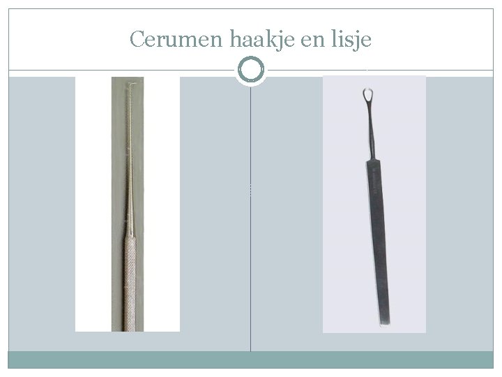 Cerumen haakje en lisje 