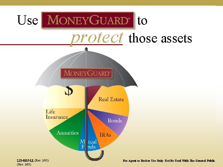 Use L 03 -0337 -LL (Rev. 2/03) protect to those assets For Agent or