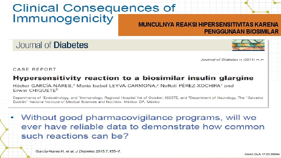 MUNCULNYA REAKSI HIPERSENSITIVITAS KARENA PENGGUNAAN BIOSIMILAR 