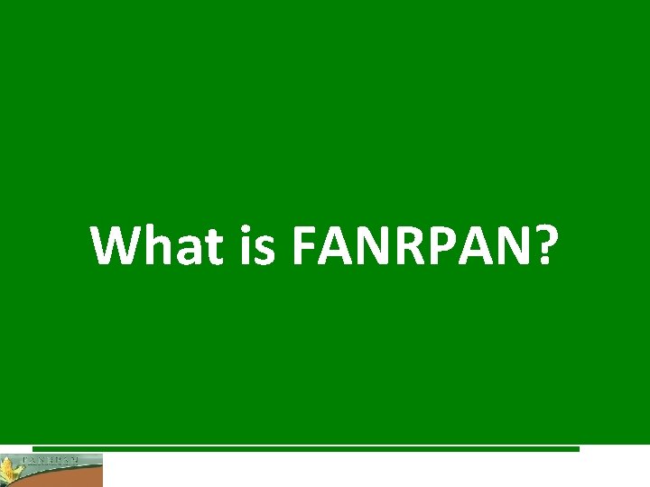 What is FANRPAN? 