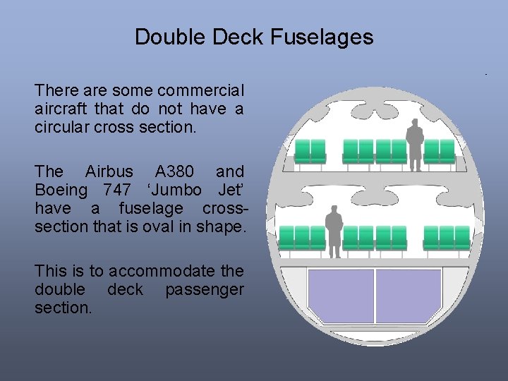 Double Deck Fuselages There are some commercial aircraft that do not have a circular