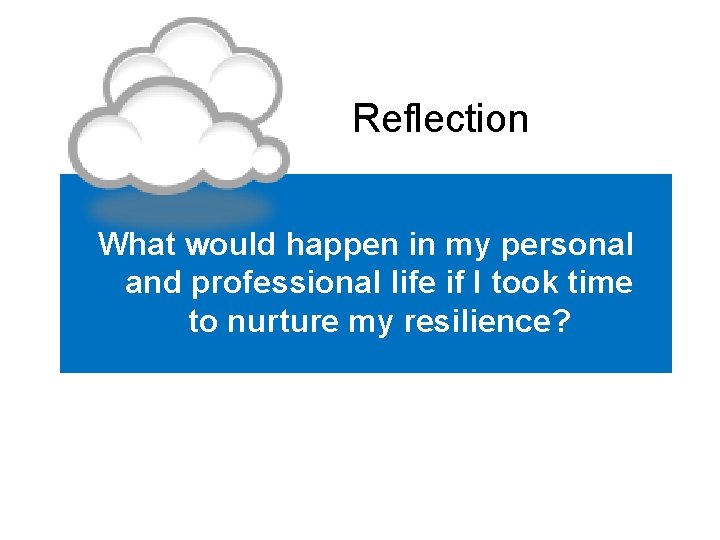 Reflection What would happen in my personal and professional life if I took time
