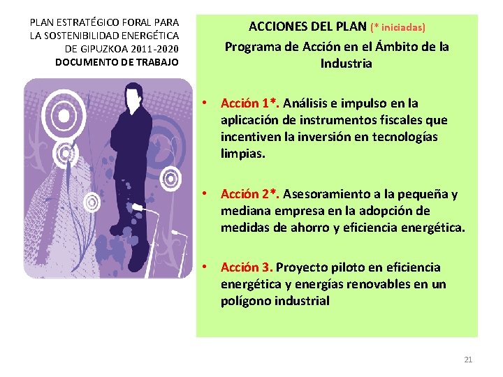 PLAN ESTRATÉGICO FORAL PARA LA SOSTENIBILIDAD ENERGÉTICA DE GIPUZKOA 2011 -2020 DOCUMENTO DE TRABAJO