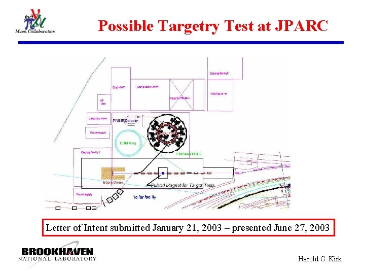 Possible Targetry Test at JPARC Letter of Intent submitted January 21, 2003 – presented