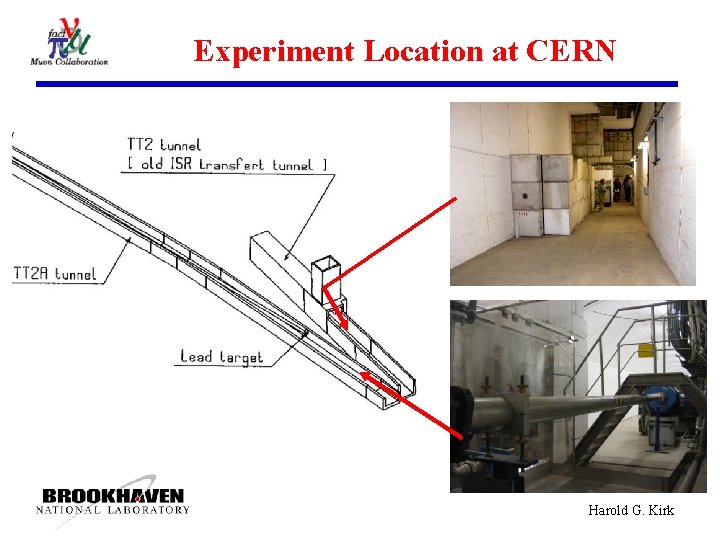 Experiment Location at CERN Harold G. Kirk 