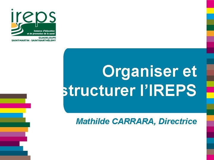 Organiser et structurer l’IREPS Mathilde CARRARA, Directrice 