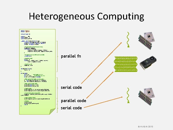 Heterogeneous Computing #include <iostream> #include <algorithm> using namespace std; #define N 1024 #define RADIUS