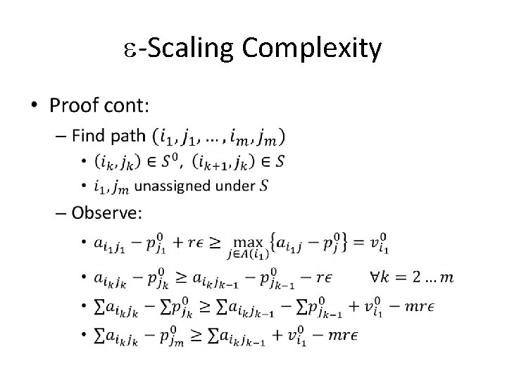 -Scaling Complexity • -Scaling Complexity •
