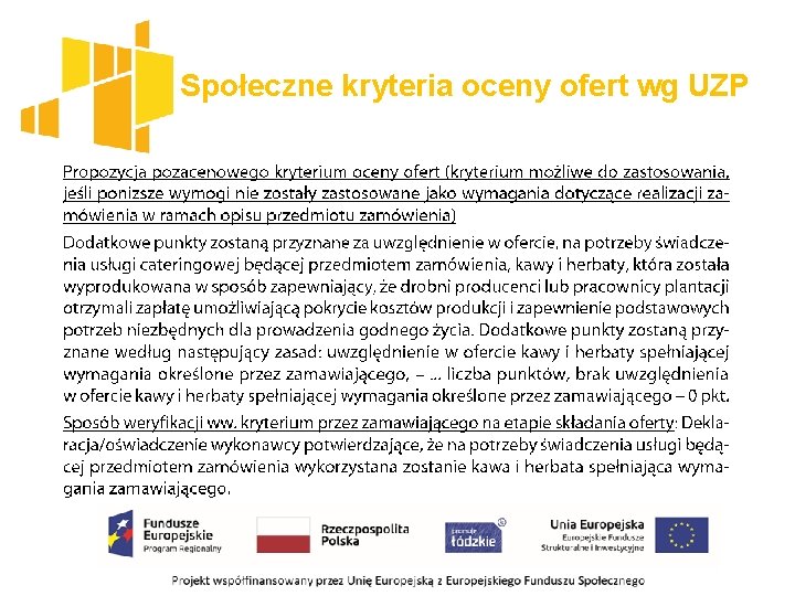 Społeczne kryteria oceny ofert wg UZP 