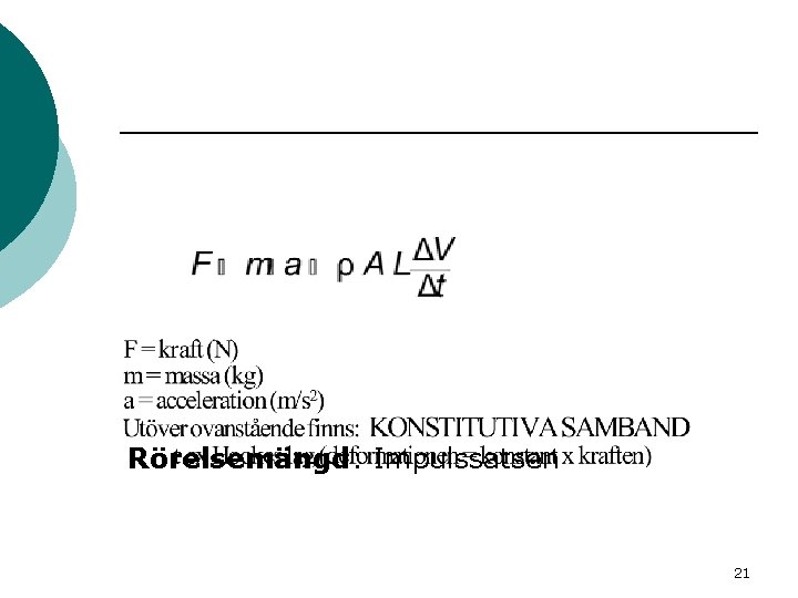 Rörelsemängd: Impulssatsen 21 