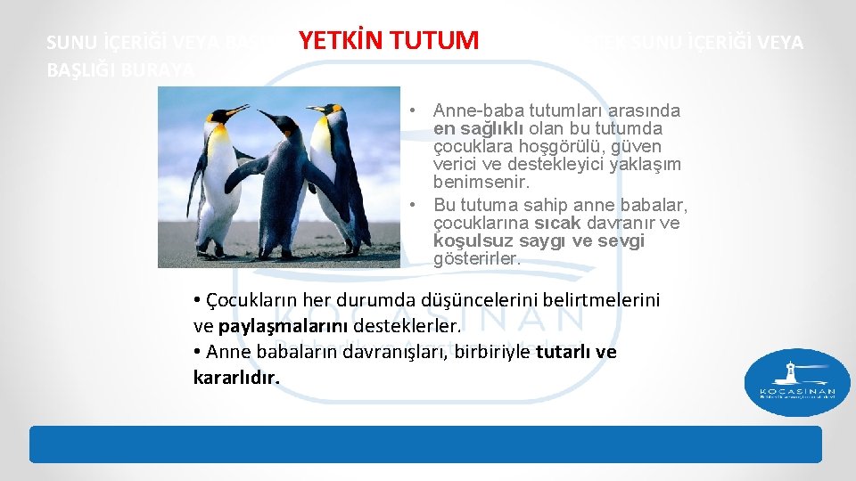 SUNU İÇERİĞİ VEYA BAŞLIĞI YETKİN BAŞLIĞI BURAYA TUTUMAYA GİRİLECEK SUNU İÇERİĞİ VEYA • Anne-baba