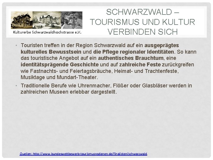 Kulturerbe Schwarzwaldhochstrasse e. V. SCHWARZWALD – TOURISMUS UND KULTUR VERBINDEN SICH • Touristen treffen