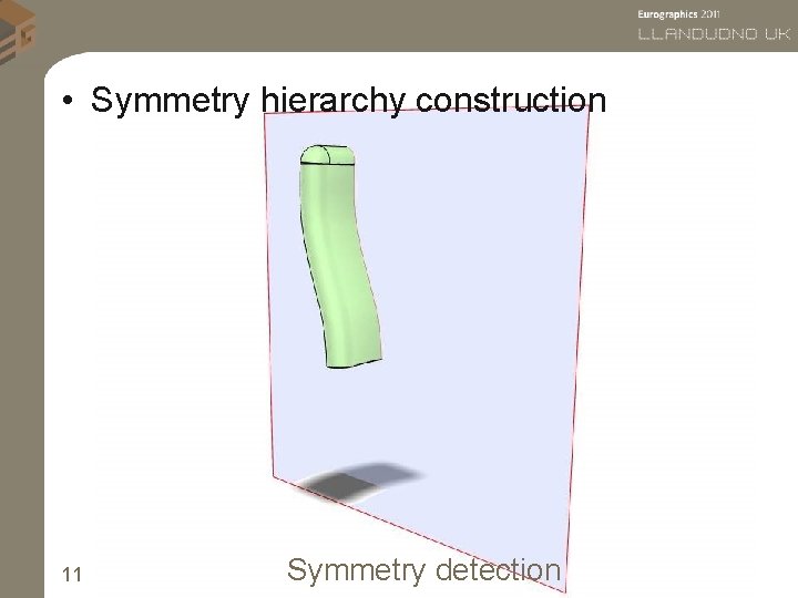  • Symmetry hierarchy construction 11 Symmetry detection 
