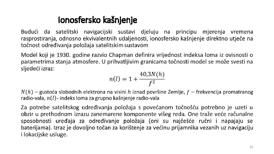 Ionosfersko kašnjenje • 10 