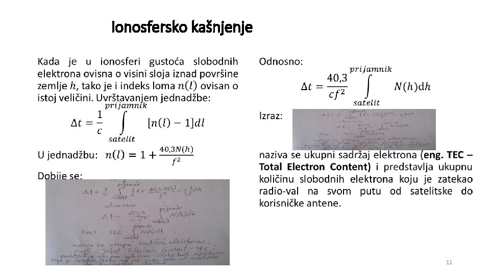 Ionosfersko kašnjenje • • 11 