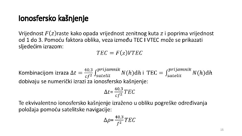 Ionosfersko kašnjenje • 15 