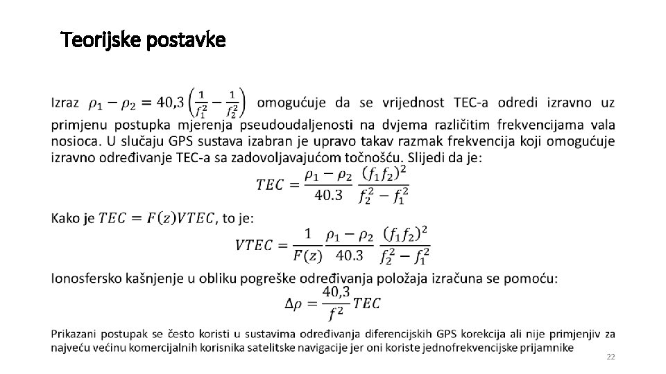 Teorijske postavke • 22 