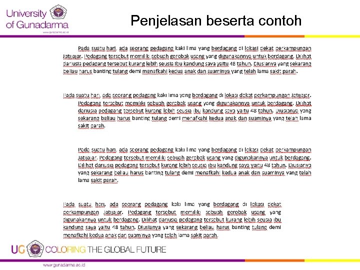 Penjelasan beserta contoh 