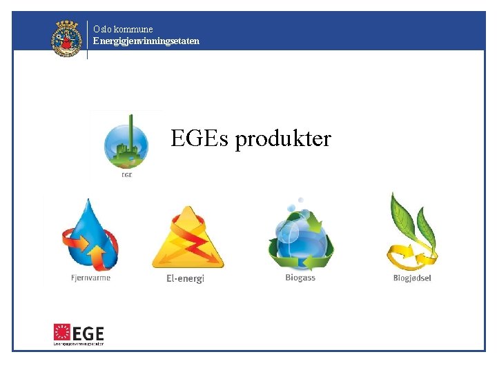 Oslo kommune Energigjenvinningsetaten EGEs produkter 