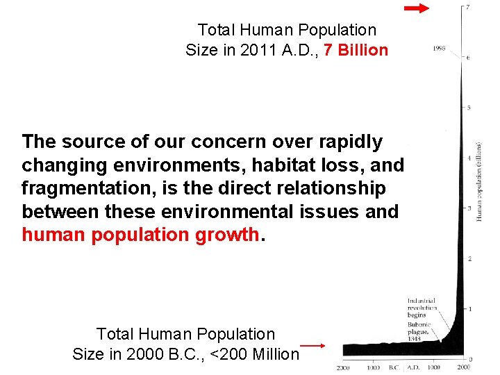 Total Human Population Size in 2011 A. D. , 7 Billion The source of