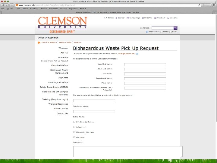 Infectious Waste-Collection: Proper Packaging 1) If an empty plastic container is what is provided,