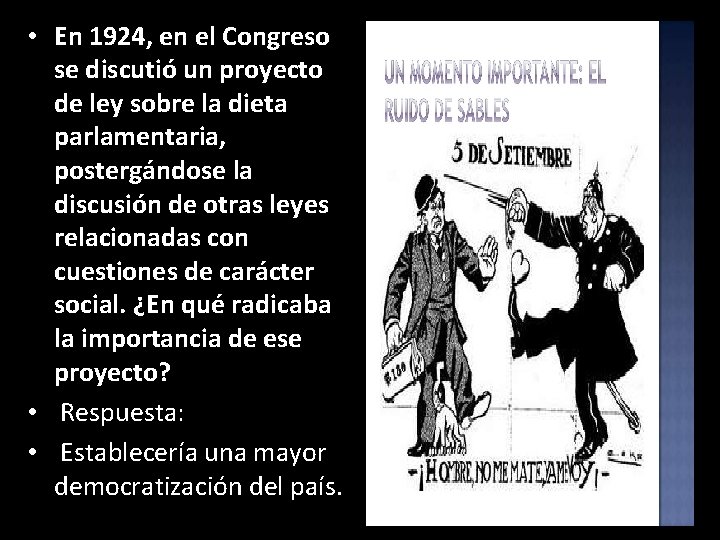  • En 1924, en el Congreso se discutió un proyecto de ley sobre