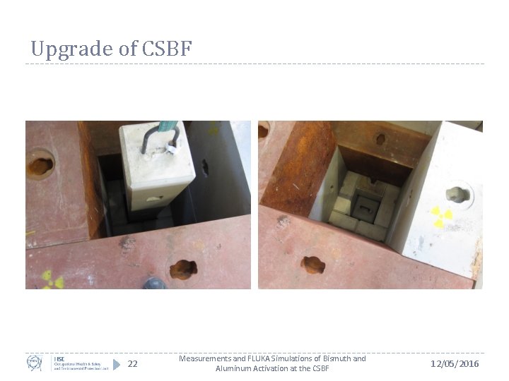 Upgrade of CSBF 22 Measurements and FLUKA Simulations of Bismuth and Aluminum Activation at