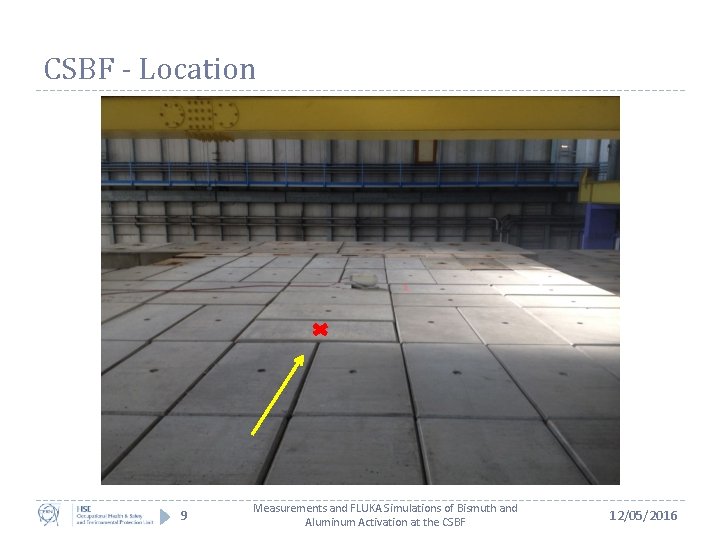 CSBF - Location 9 Measurements and FLUKA Simulations of Bismuth and Aluminum Activation at