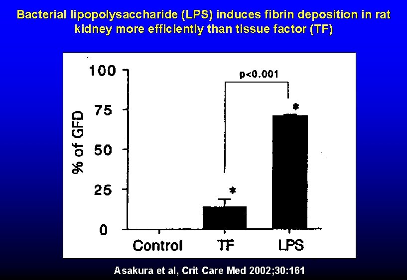 Bacterial lipopolysaccharide (LPS) induces fibrin deposition in rat kidney more efficiently than tissue factor