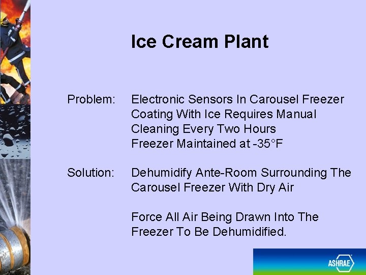 Ice Cream Plant Problem: Electronic Sensors In Carousel Freezer Coating With Ice Requires Manual
