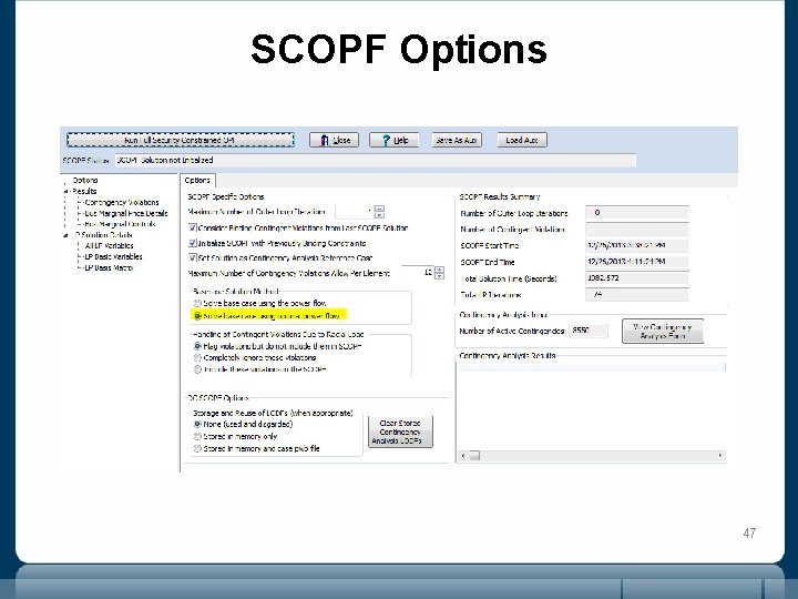 SCOPF Options 47 