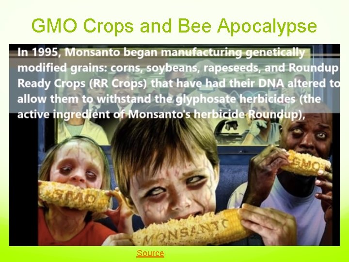 GMO Crops and Bee Apocalypse Source 