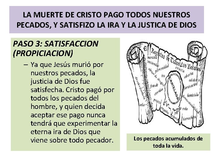 LA MUERTE DE CRISTO PAGO TODOS NUESTROS PECADOS, Y SATISFIZO LA IRA Y LA