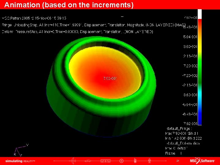 Animation (based on the increments) 21 