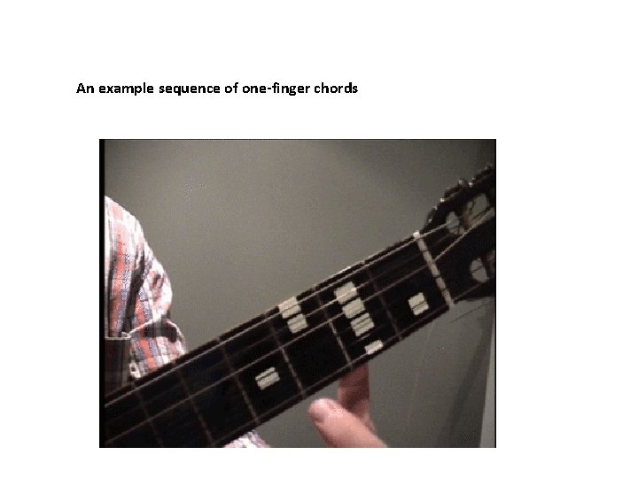 An example sequence of one-finger chords 