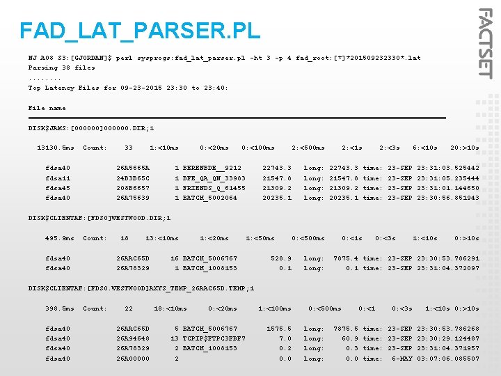 FAD_LAT_PARSER. PL NJ A 08 S 3: [GJORDAN]$ perl sysprogs: fad_lat_parser. pl -ht 3