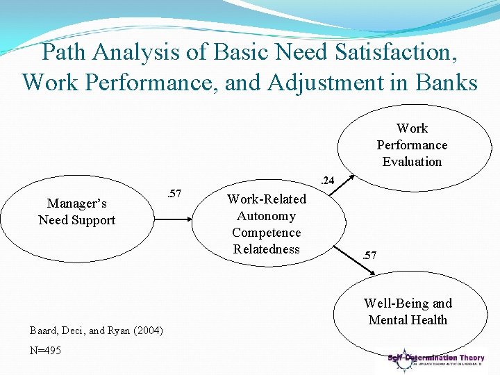Path Analysis of Basic Need Satisfaction, Work Performance, and Adjustment in Banks Work Performance