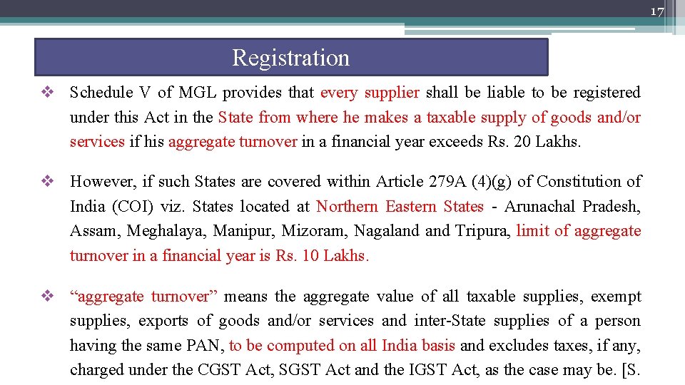 17 Registration v Schedule V of MGL provides that every supplier shall be liable
