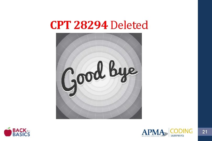 CPT 28294 Deleted 21 