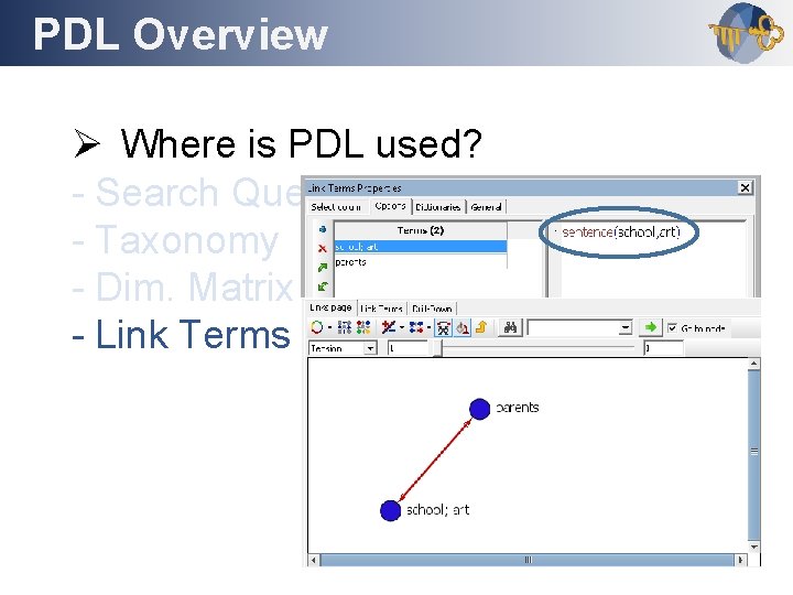 PDL Overview Outline Ø Where is PDL used? - Search Query - Taxonomy -