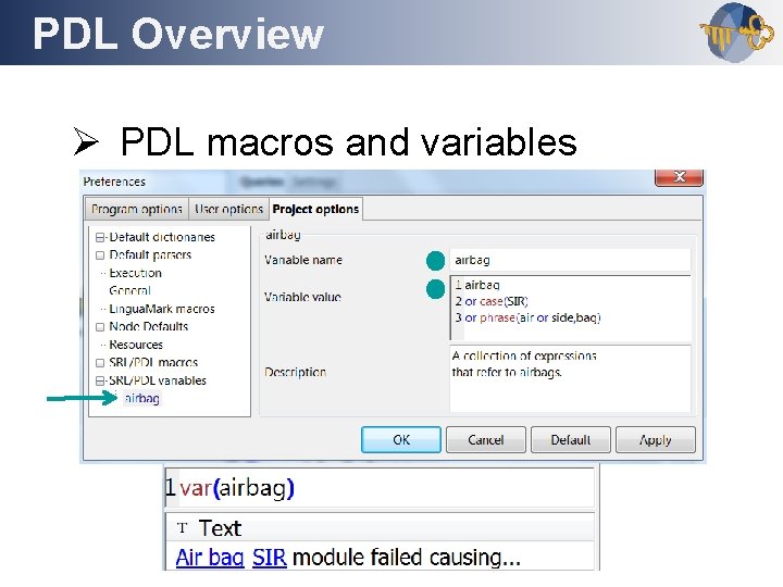 PDL Overview Outline Ø PDL macros and variables 