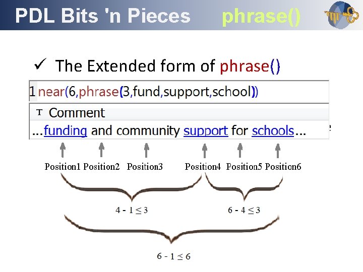 PDL Bits 'n Pieces Outline phrase() ü The Extended form of phrase() To specify